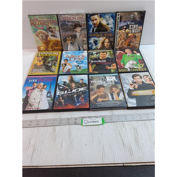 (12) Movie DVDs - G.I. JOE, Don Cherry, Station Jim