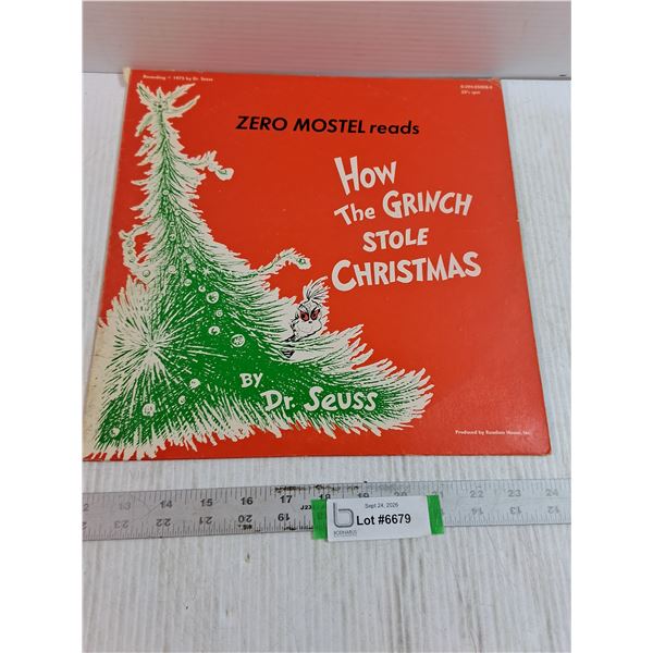 Vintage How The Grinch Stole Christmas Dr Seuss Record