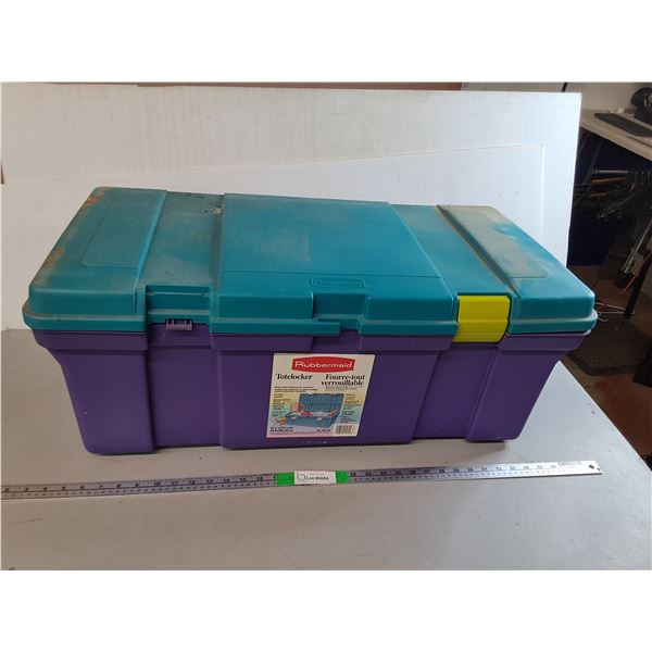 Plastic Tote- As Is, Christmas Lights- Power On & Decor- Can't Ship