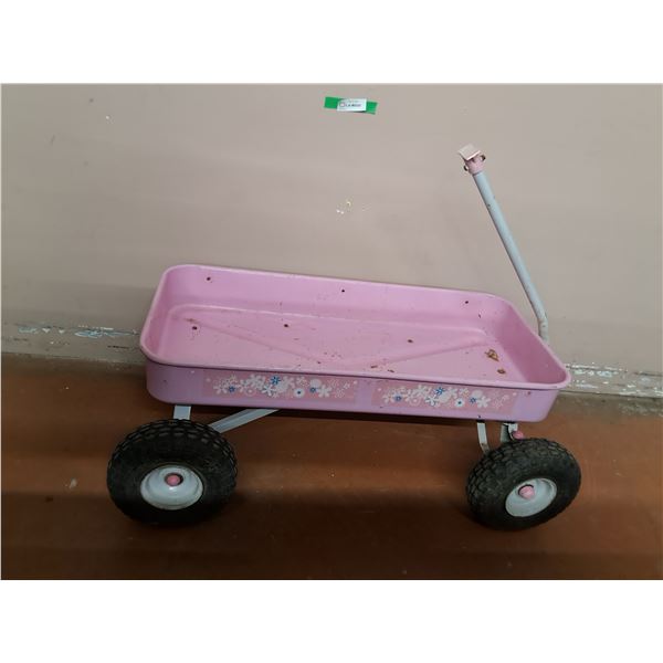 *Metal Floral Wagon 35" x 16" x 15"- As Is, Can't Ship