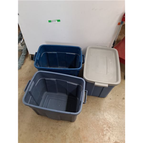 (3)  Plastic Totes w/Lid 21" x 15" x 16", PICKUP ONLY