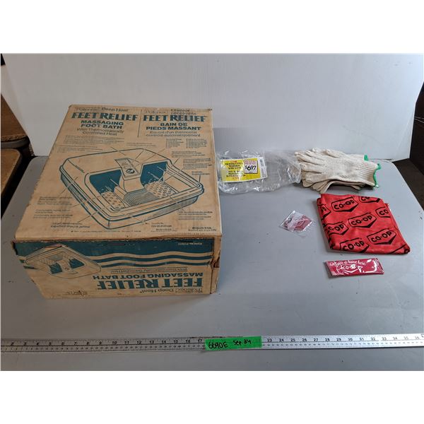 Pollenex Foot Bath- Powers On, Microfibre Cloth, Work Gloves- Approx. M