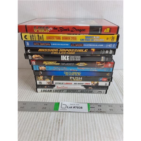 (12) DVD Movies-Street Fighter,Mission Impossible,Hansel&Gretel and more