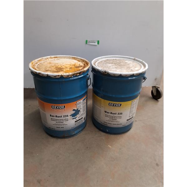 * (2) Sealed 18.9L Pails of Devoe Bar-Rust 235 -Yellow & Black) - Pickup Only