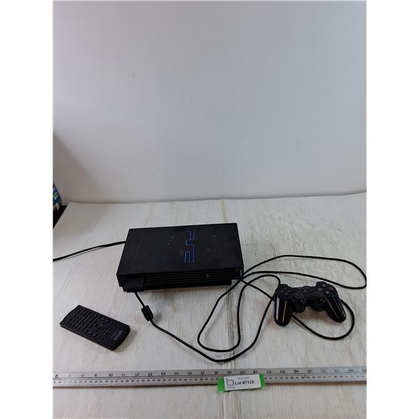 PlayStation 2 Powers On with Remote and Wired Controller