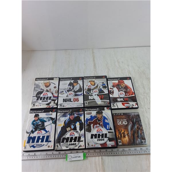 (7) PS2 NHL Games, PS3 Telltale's The Walking Dead Season One GOTY PlayStation Games Untested As-Is