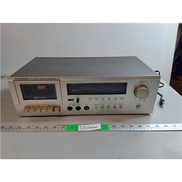 Telefunken Cassette Deck- Powers On, Can't Ship