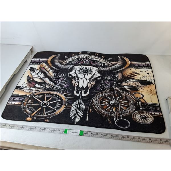 Cowskull Cushioned Floor Mat 35" x 23.75"