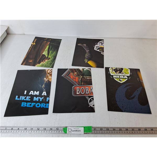 (5) Star Wars Posters 20.75" x 14.75"
