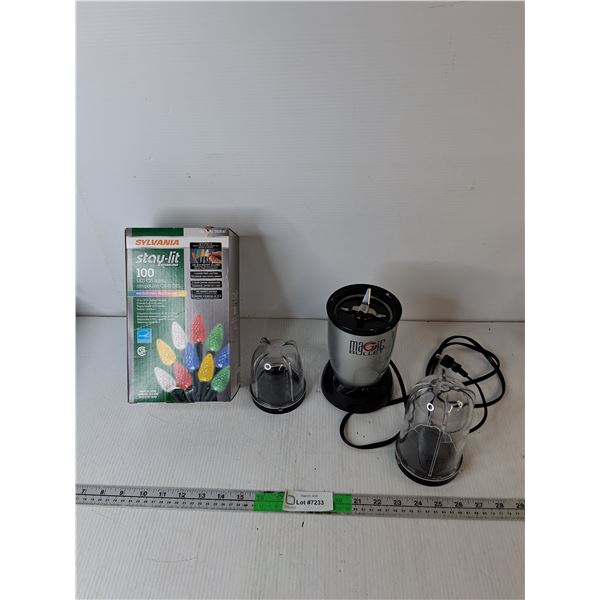 Sylvania String Lights- NIB & Magic Bullet Blender- As Is