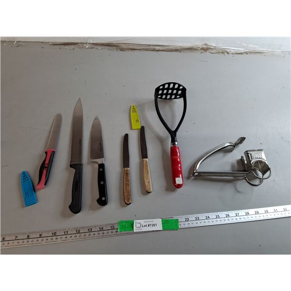 Kitchen Knives, Potato Masher, Mouli Grater