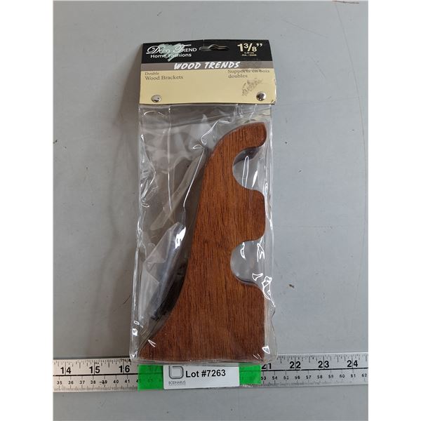 (2) Double Wood Brackets- Sealed