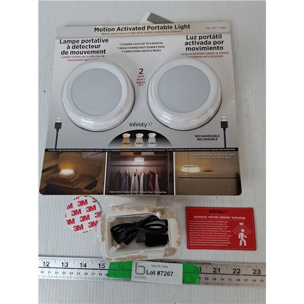 (2) Motion Activated Portable Lights