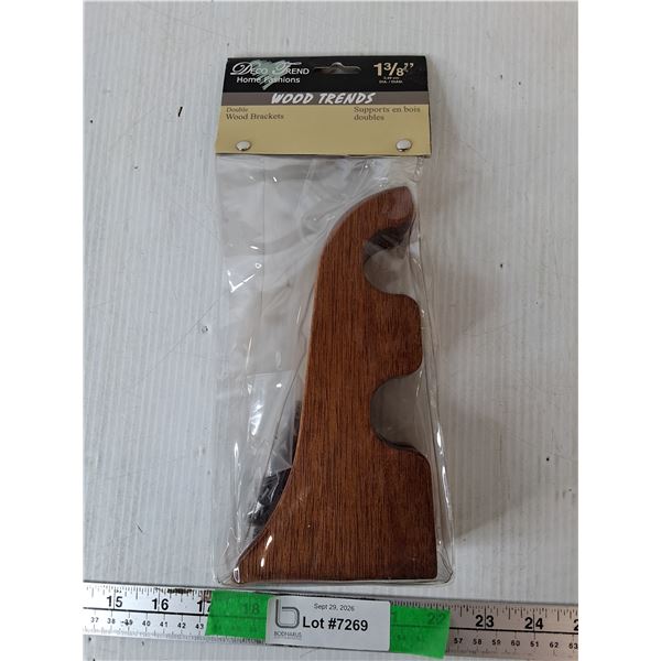 (2) Double Wood Brackets- Sealed