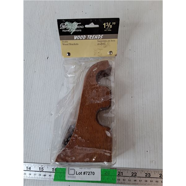 (2) Double Wood Brackets- Sealed