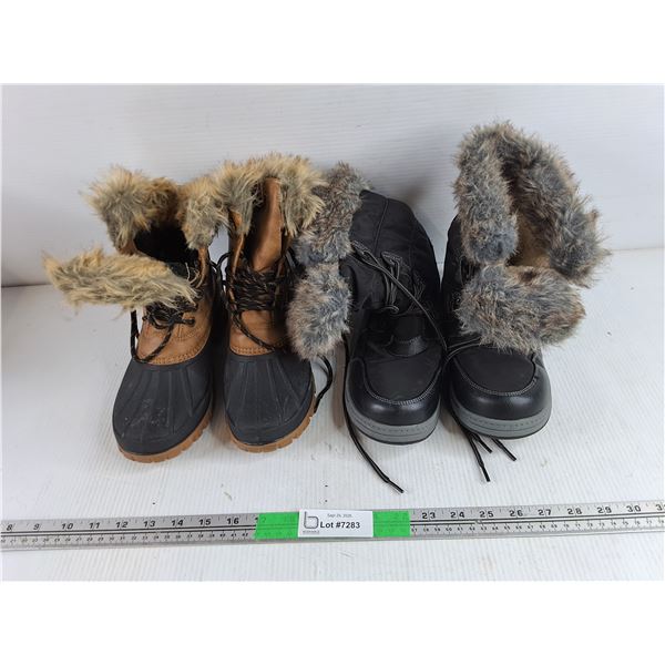 (2) Pairs of Winter Boots - Size 8 & 9
