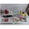 Image 1 : Assorted Paper Punches, Glue Sticks, Sticky Notes, Tapes, Tape Dispensers, Container, Misc