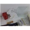 Image 3 : Assorted Paper Punches, Glue Sticks, Sticky Notes, Tapes, Tape Dispensers, Container, Misc