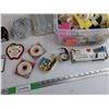 Image 5 : Assorted Paper Punches, Glue Sticks, Sticky Notes, Tapes, Tape Dispensers, Container, Misc