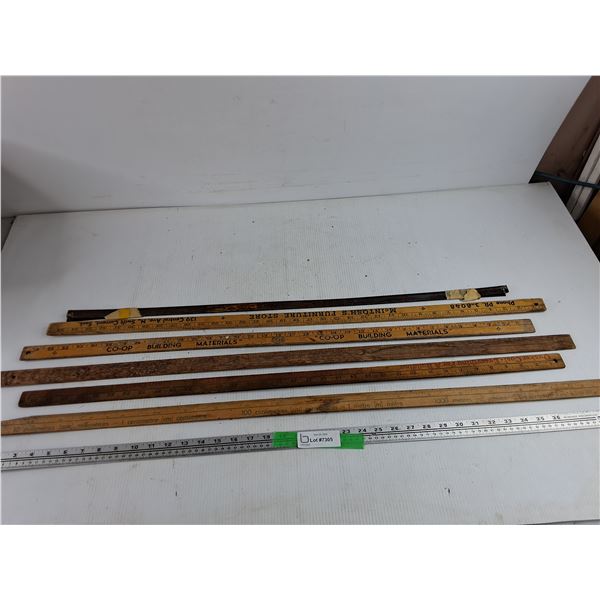 Wooden Rulers & (2) Saw Blades