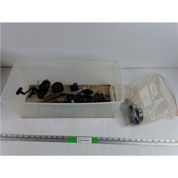 Plastic Container  & Fishing Reels