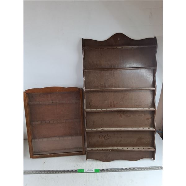 (2) Souvenir Spoon Display Racks