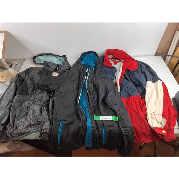 (3) Wind Jackets - Size S - L