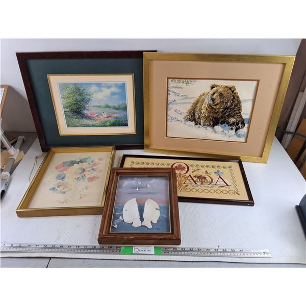 Framed Embroidery Wall Art, Prints & 3D Wall Decor