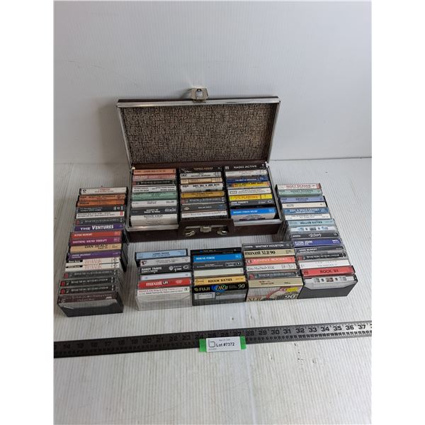 (70+) Cassettes including Blanks & Dubs, 24 Cassette Storage Tote