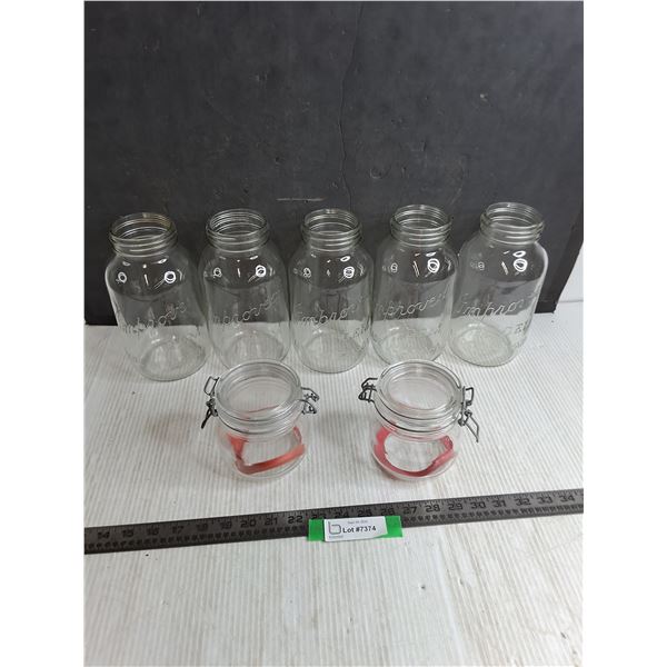 (7) Sealer Jars - Only 2 Have Lids