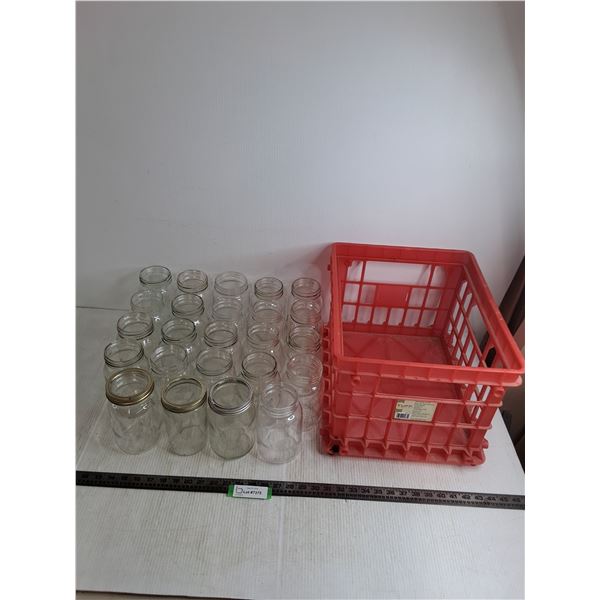 (24) Assorted Sealer Jars, Tuff Crate - Cannot Ship