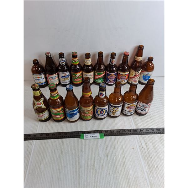 (18) Assorted Brand Amber Glass Beer Bottles - Cannot Ship