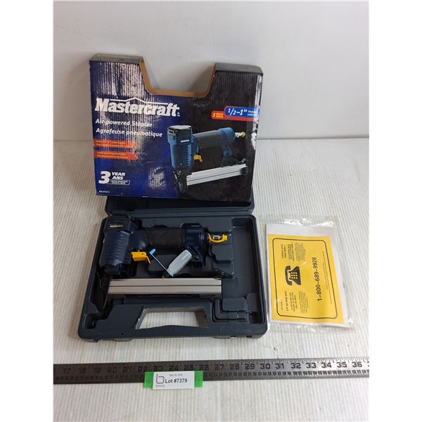 Mastercraft Air-Powered Stapler w/Tote - Appears Unused