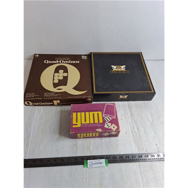 (3) Multi Player Games (Quad-Ominos, Bible Search, Yum)
