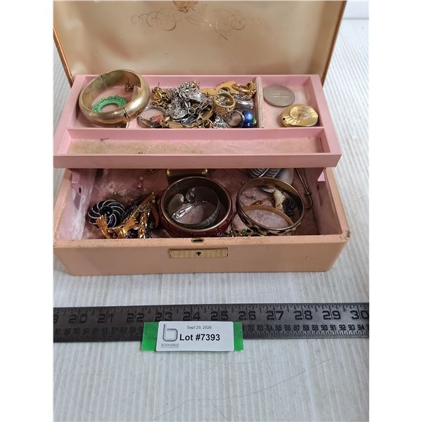 Vintage Jewelry Box w/Contents