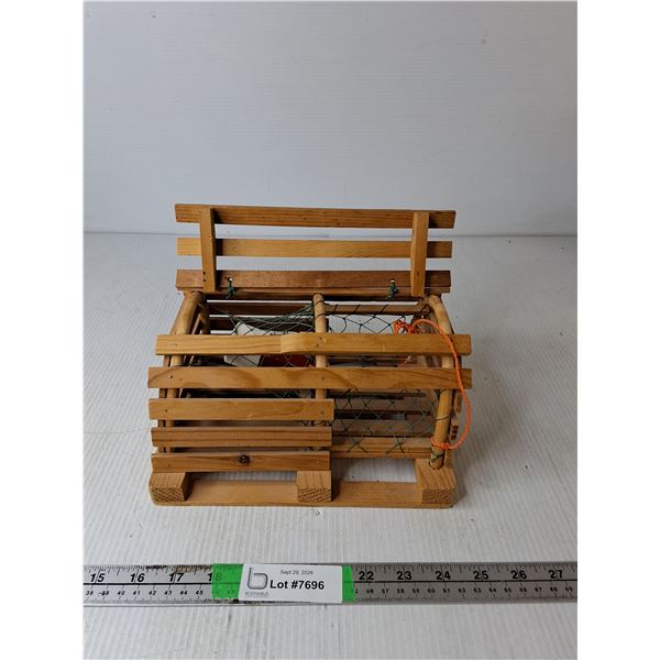 Vintage Miniature Wooden Lobster Trap ( as is)