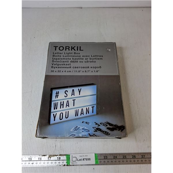 Torkil Letter Light Box ( as is)
