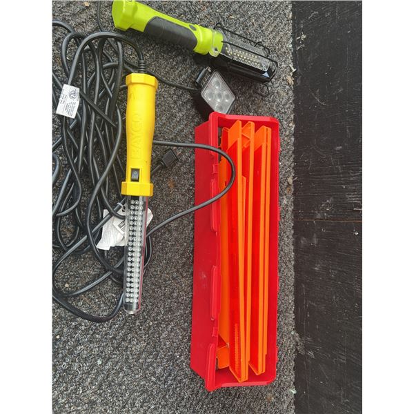 LED Work Lights And Emergency Road Triangle Kit