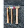 Image 1 : Three Hammers: Ball Peen, Dual-Face, Brass Mallet