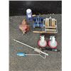 Image 1 : Vises, Casters, Brushes, And Workshop Tools