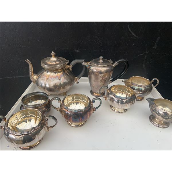 Wm. A. Rogers Primrose Plate Silverplated Tea and Coffee Set