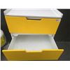 Image 5 : AHS 3-Drawer Yellow Medical Storage Cart on Wheels