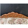 Image 4 : Tufted Floral Sofa and Armchair Set with Wood Trim