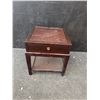 Image 1 : Wooden Side Table With Drawer and Lower Shelf