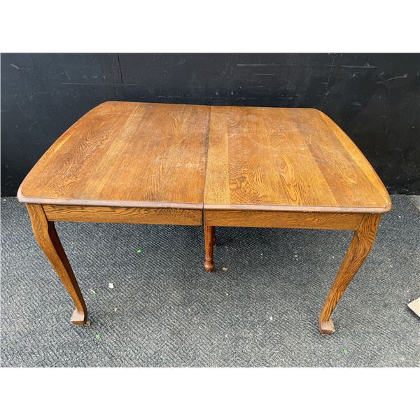 Rectangular Oak Dining Table with Cabriole Legs