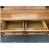 Image 10 : Wooden Dresser With Mirror, 2 Side Cabinets, 6 Drawers