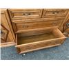 Image 8 : Wooden Dresser With Mirror, 2 Side Cabinets, 6 Drawers