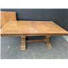 Image 2 : Extendable Rectangular Wooden Dining Table with Panelled Base