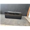 Image 1 : Black Media Console Cabinet with Glass Front