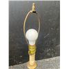 Image 6 : Home Decor Lot: Brass Lamp, Mask, Wine Holder & More